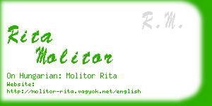 rita molitor business card